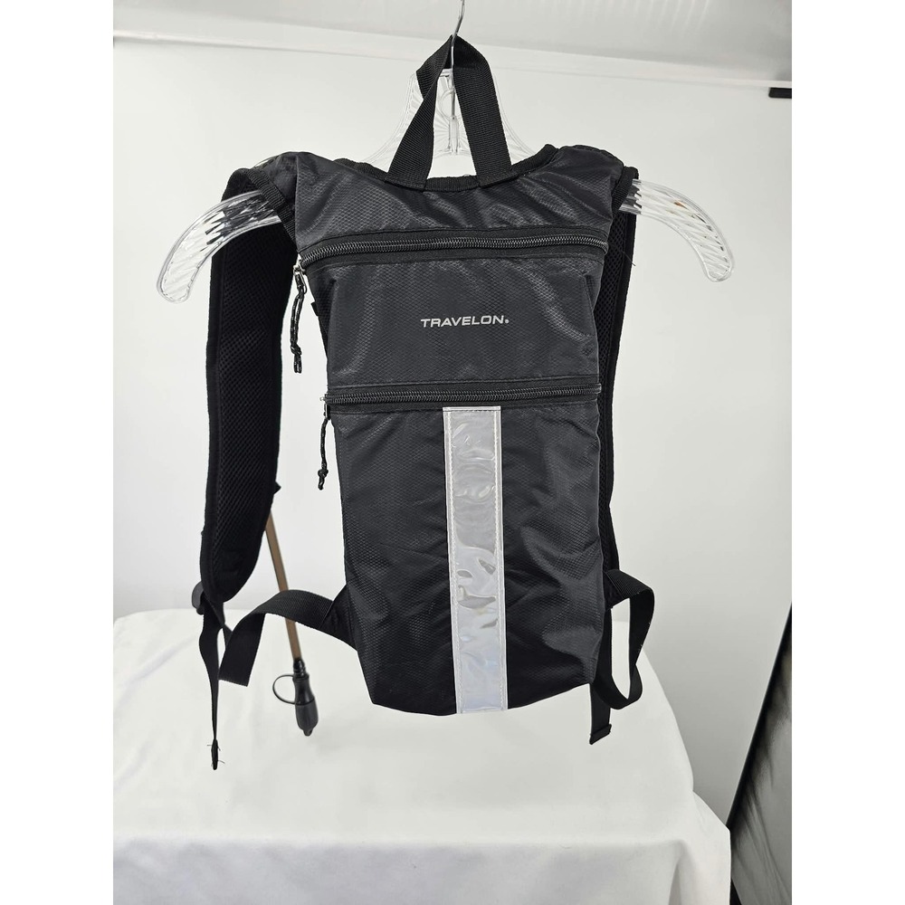 Travelon Hydration Backpack Black Ripstop 2LWater Bladder Reflective Hiking Pack